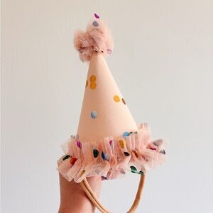 Handmade  Party Hat with Colorful Polka dots